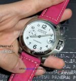 Perfect Replica Panerai Luminor Marina 40MM Watch - PAM00049 316L Steel Case Pink Leather Strap Lady Size
